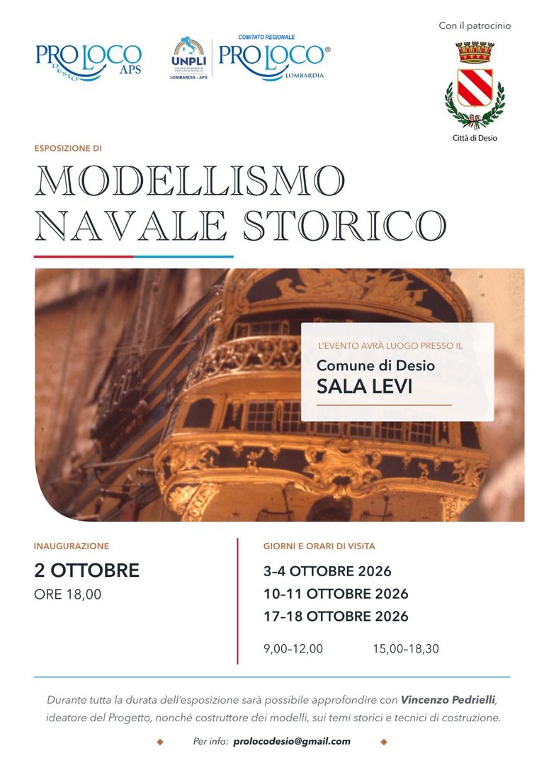 𝟮 𝗼𝘁𝘁𝗼𝗯𝗿𝗲: 𝗺𝗼𝘀𝘁𝗿𝗮 “𝗠𝗼𝗱𝗲𝗹𝗹𝗶𝘀𝗺𝗼 𝗻𝗮𝘃𝗮𝗹𝗲 𝘀𝘁𝗼𝗿𝗶𝗰𝗼” 𝗮 𝗗𝗲𝘀𝗶𝗼 (𝗠𝗕)